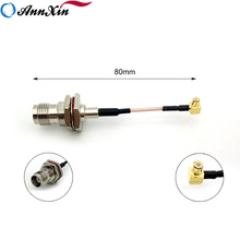 High Quality MCX Right Angle Plug To TNC Jack Bulkhead For RG178 Cable 6cm